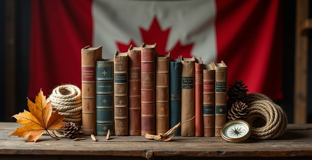 Abstract linguistic map showing dialect variations across Canadian provinces