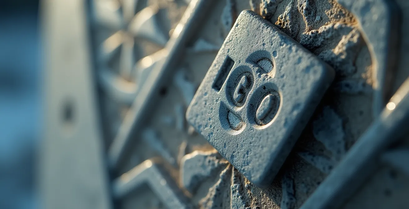 Close-up of authentic Igloo Tag on Inuit stone carving